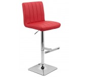 БАР СТОЛ GRATT 193 ЕКО КОЖА ЧЕРВЕН