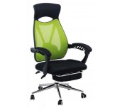 ДИРЕКТОРСКИ СТОЛ ERGONOMICO 915 ДАМАСКА ЧЕРЕН/ЗЕЛЕН