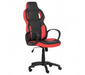 ДИРЕКТОРСКИ СТОЛ SPORTRACE 7510 ЕКО КОЖА ЧЕРЕН/ЧЕРВЕН