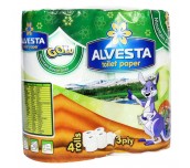 ТОАЛЕТНА ХАРТИЯ ALVESTA GOLD БРИЗ 4 бр. 3 пл.