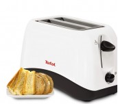 Tefal TT130130, Delfini 2, Toaster, 800W, 2 Hole, 7 Stage thermostat, Stop function, Defrosting, Reheating, white
