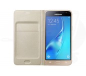 Samsung Galaxy J3 (2016), Flip Wallet Cover, Gold
