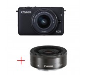 Canon EOS M10 black + EF-M 15-45mm IS STM + EF-M 22mm f/2 STM