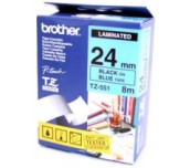 Brother TZ-E551 Tape Black on Blue, Laminated, 24mm, 8 m - Eco