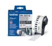 Brother DK-22210 Roll White Continuous Length Paper Tape 29mmx30.48M (Black on White)