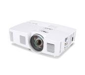 PJ Acer H6517ST Short-Throw, Native 1080p, DLP® 3D Ready, Full HD 1080p (Data), Contrast: 10 000:1 DynamicBlack, Brightnes: 3000 lumens, Input: Analog RGB/Comp.Video (D-sub)x1; Composite Video (RCA)x1; HDMI (Video, Audio, HDCP)x1; HDMI/MHL; PC Audio; Co