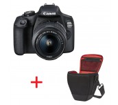 Canon EOS 2000D, black + EF-s 18-55mm f/3.5-5.6 IS II + Canon BAG Holster HL100, Black