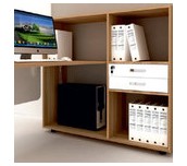 ШКАФ I-OFFICE ОТКРИТ С 2 ЧЕКМЕДЖЕТА 125/50/117