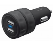 TRUST UR Dual Smartphone Car Charger - black