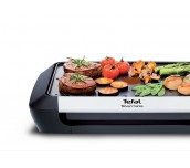 Tefal CB671816, Plancha Valencia Silvermania, plaque 2/3, grill 1/3 plancha