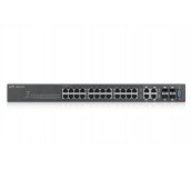 ZyXEL GS2210-24, 28-port Managed Layer2+ Gigabit Ethernet switch, 24x Gigabit metal + 4x Gigabit dual personality (RJ45/open SFP), L2 multicast, IGMP snooping, MVR, IP source guard, DHCP snooping, ARP inspection, CPU protection, IPv6, 802.3az (Green)