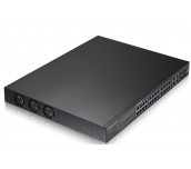 ZyXEL GS2210-24HP, 28-port Managed Layer2+ Gigabit Ethernet switch, 24x Gigabit metal + 4x Gigabit dual personality (RJ45/open SFP), PoE 802.3at (High Power, 30W) - Power budget 375W, L2 multicast, IGMP snooping, MVR, IP source guard, DHCP snooping, ARP