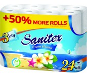 ТОАЛЕТНА ХАРТИЯ SANITEX OCEAN 24БР 3ПЛ