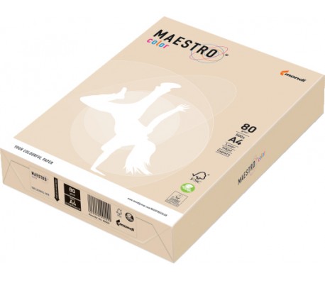 ЦВЕТНА ХАРТИЯ MAESTRO ПАСТЕЛ КРЕМ CR20 А4 250Л