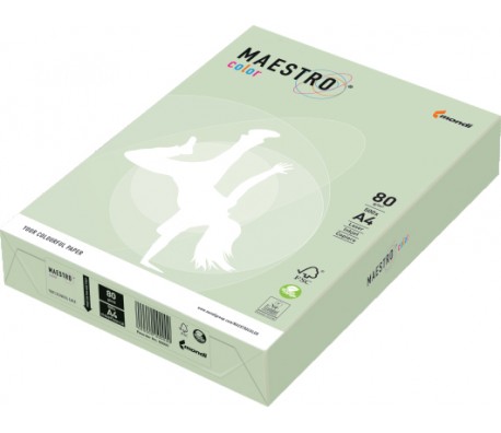 ЦВЕТНА ХАРТИЯ MAESTRO ПАСТЕЛ СВЕТЛО ЗЕЛЕН GN27 А4 250Л