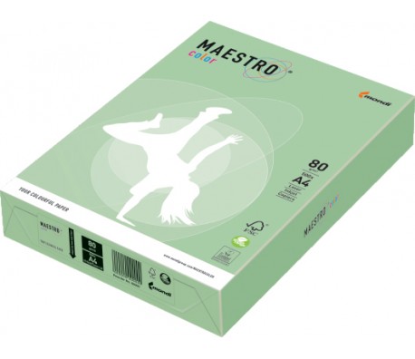 ЦВЕТНА ХАРТИЯ MAESTRO ПАСТЕЛ ЗЕЛЕН MG28 А4 250Л