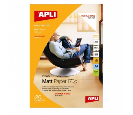 ФОТОХАРТИЯ APLI MAT QUALITY ДВУСТРАННА 170Г 20Л