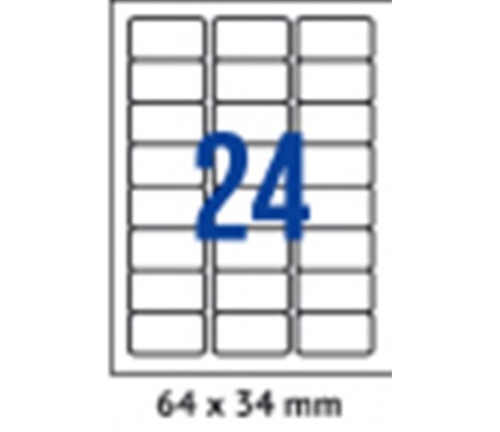 ЕТИКЕТИ A4 SPREE/CASSA 64/34MM No24 ОП100 ОБЛИ