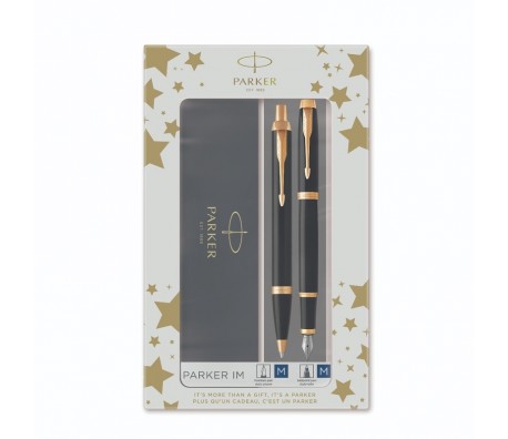 КОМПЛЕКТ PARKER IM BLACK GT - ХИМИКАЛКА И ПИСАЛКА