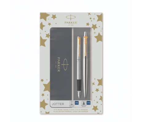 КОМПЛЕКТ PARKER ROYAL JOTTER ST.STEEL GT - ХИМИКАЛКА И ПИСАЛКА