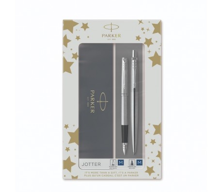 КОМПЛЕКТ PARKER ROYAL JOTTER STAINLESS STEEL CT - ХИМИКАЛКА И ПИСАЛКА