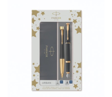КОМПЛЕКТ PARKER URBAN BLACK GT - ХИМИКАЛКА И ПИСАЛКА