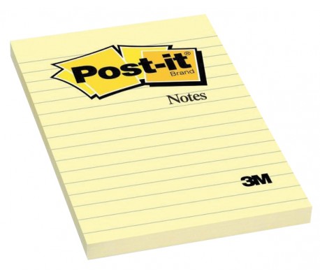 САМОЗАЛЕПВАЩИ ЛИСТЧЕТА 3М POST-IT 102X152 ЖЪЛТИ РЕДОВЕ 660