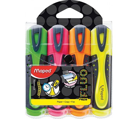 МАРКЕР ТЕКСТ MAPED FLUO PEPS КОМПЛЕКТ 4 ЦВЯТА