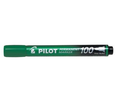 МАРКЕР ПЕРМАНЕНТЕН С ОБЪЛ ВРЪХ PILOT 100 ЗЕЛЕН