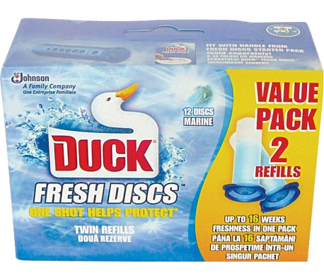 СВЕЖИ ДИСКОВЕ ЗА WC DUCK OCEAN 2*36МЛ ПЪЛНИТЕЛ