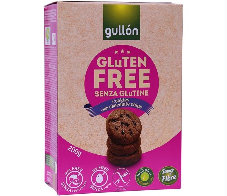 БИСКВИТИ GULLON CHIPS DE CHOCOLATO БЕЗ ГЛУТЕН 200G