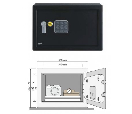 СЕЙФ ЗА ЦЕННОСТИ ЦИФРОВА КЛАВИАТУРА YALE 35/25/25