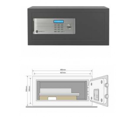 СЕЙФ ЗА ЛАПТОП БРОНИРАНА ВРАТА YALE 48/35/20