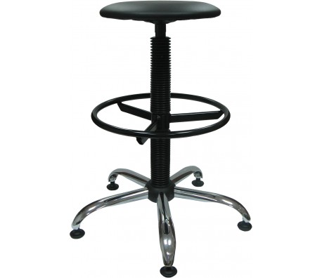 РАБОТЕН СТОЛ LIFT CHROME RB ЕКО КОЖА V-14 ЧЕРЕН