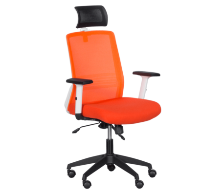 ДИРЕКТОРСКИ СТОЛ CARMEN 7523 ДАМАСКА + МЕШ ОРАНЖЕВ