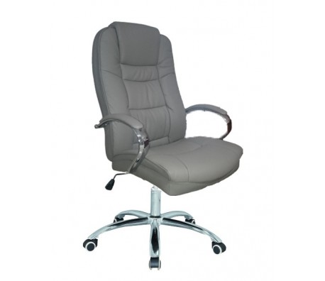 ДИРЕКТОРСКИ ОФИС СТОЛ VALERIO ЕКО КОЖА ХРОМ СИВ