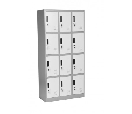 МЕТАЛЕН ГАРДЕРОБ LUX 90/45/185 С 12 ВРАТИ ДО 58КГ