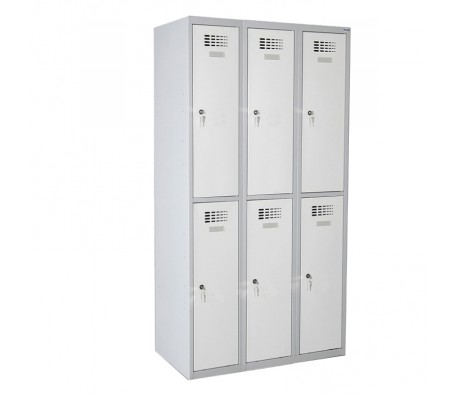 МЕТАЛЕН ГАРДЕРОБ SWS 332W-90/50/180 ТРОЕН С 2 ОТДЕЛЕНИЯ