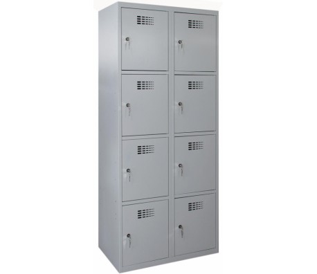 МЕТАЛЕН ГАРДЕРОБ SUS 324W-90/50/180 ДВОЕН С 4 ОТДЕЛЕНИЯ
