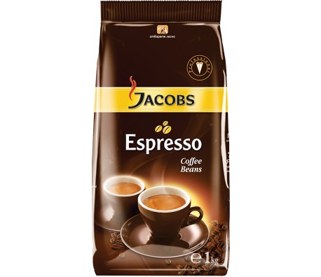 КАФЕ НА ЗЪРНА JACOBS ESPRESSO 1 КГ