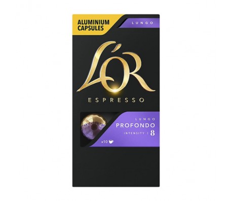 КАФЕ КАПСУЛИ LOR NESPRESSO LUNGO PROFONDO  10БР 52Г