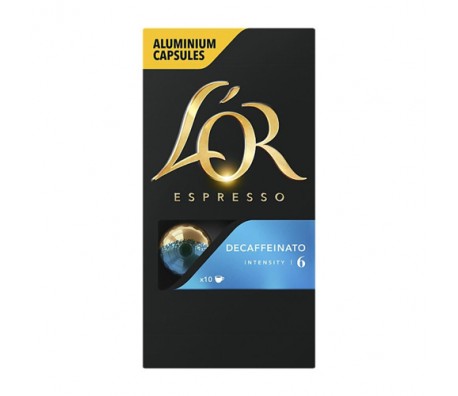 КАФЕ КАПСУЛИ LOR NESPRESSO DECAFFEINATO 10БР 52Г