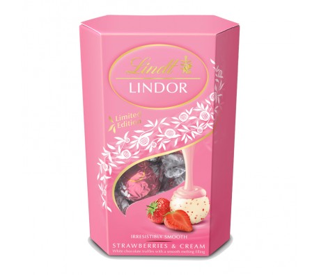 БОНБОНИ LINDT КОРНЕТ ЯГОДА И СМЕТАНА 200 Г