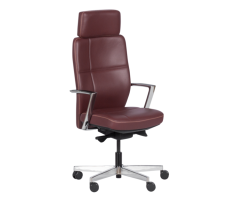 ДИРЕКТОРСКИ СТОЛ SAHARA LUX ЕСТЕСТВЕНА КОЖА БОРДО