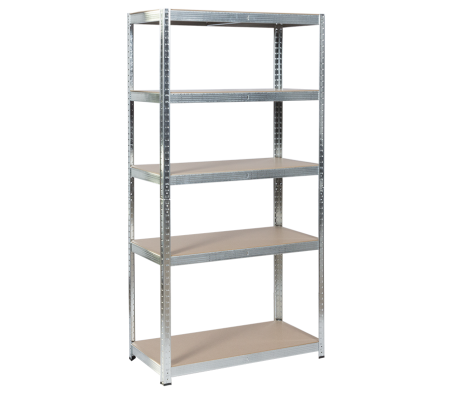 МЕТАЛЕН СТЕЛАЖ NEW AGE CR-1010 - 150Х75Х30 СМ, ДО 100 КГ НА РАФТ ЦИНК