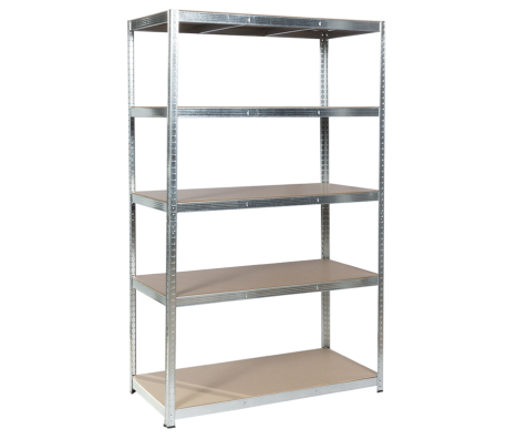 МЕТАЛЕН СТЕЛАЖ NEW AGE CR-1012 - 200Х120Х60 СМ, ДО 250 КГ НА РАФТ ЦИНК