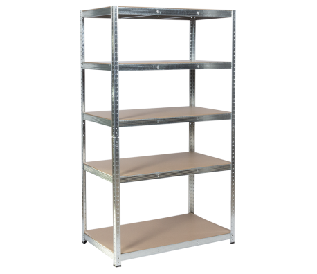 МЕТАЛЕН СТЕЛАЖ NEW AGE CR-1013 - 180X90X30 СМ, ДО 100 КГ НА РАФТ ЦИНК