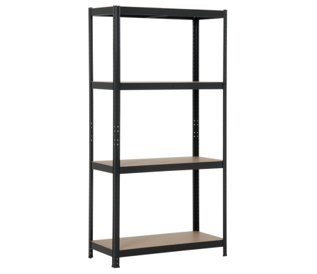 МЕТАЛЕН СТЕЛАЖ NEW AGE CR-1015 - 180Х90Х40 СМ, ДО 175 КГ НА РАФТ ЧЕРЕН