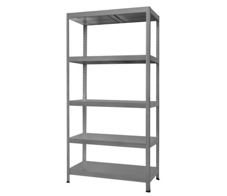 МЕТАЛЕН СТЕЛАЖ HARD 180X100X40 СМ, ДО 130 КГ НА РАФТ  СИВ