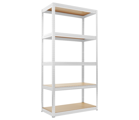 МЕТАЛЕН СТЕЛАЖ STAR 180Х90Х45 СМ, ДО 175 КГ НА РАФТ БЯЛ